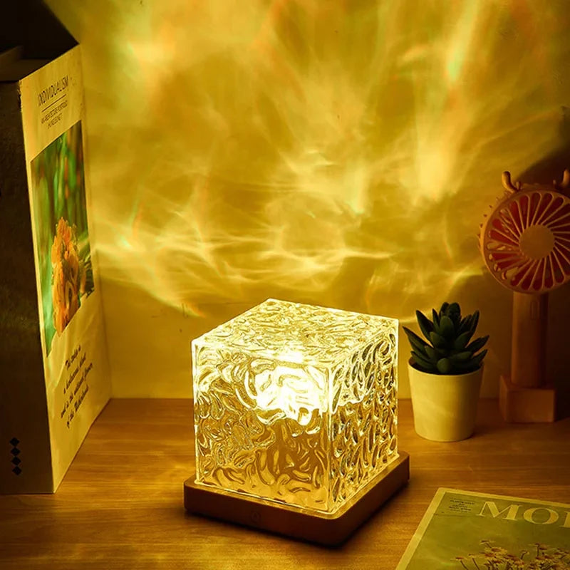 Crystal Water Ripple Night Lamp - 16 Colors